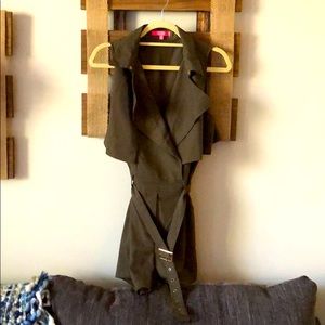 Colored military green romper with gold accents